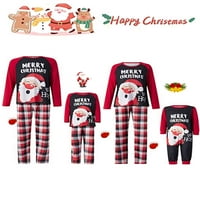 Cathery Family Božićni pidžami Podudarni setovi Santa Claus Top i plaćene hlače Holiday Xmas Sleep Bare