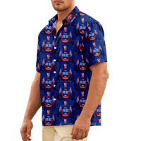 4. jula muška havajska majica USA Nacionalna zastava Grafička majica ovratnik plus veličina dnevna odjeća