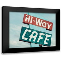Delimont, Danita Crni moderni uokvireni muzej Art Print pod nazivom - Hi-Way Cafe