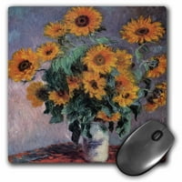 3Droza Suncowers Claude Monet impresionista još uvijek život, jastučić za miš, by