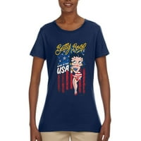 Divlji bobby betty boop izrađen u SAD-u Betty Boop Wemens majica, mornarsko, velika