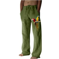 Ljetne patke i hlače za noge LHKED muške pakete i konopljenim pantalonama u glasnoj pantalone casual