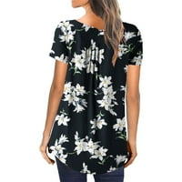 Voncos ženske vrhove na prodaju ili odobrenja - ženska modna tiskana labava majica kratkih rukava bluza