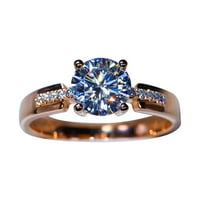 Keusn ženski sjajni prsten cirkon dijamant personalizirani prsten za angažman princeze w w
