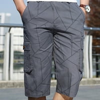 Leey-World Cargo Hlače za muškarce Muška elastična struka labavo lagana radna odjeća casual teret povlačenje