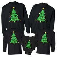 Usklađivanje porodice sretan božićni džemperi - Xmas Tree Family Božićne duksere - mama tata dječje