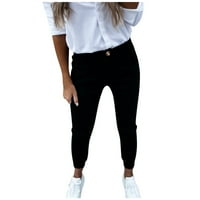 Džepne hlače Pocket fitnes visoke žene Čvrsto obrezive vježbanje prugaste hlače za žene Ležerne prilike