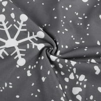 Ediodpoh Žene Modni O-izrez Božićni print Dugih rukava Bluza Pulover Duks dukseri Grey_ XXXXXL