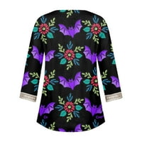 Dubinski V izrez za žene Umitay ženska bluza za bluze Ležerne prilike labave majice rukavice za čahure