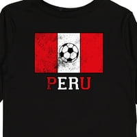 Inktastični peruanski nogometni poklon mališani dječak ili majica s dugim rukavima