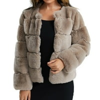 Ženski kaput Zip džemper Women plus veličina kratki kaput topla jakna dugi rukav dugi kaput dugi zatvarač