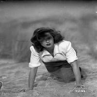 Scena od žene na plaži Foto ispis