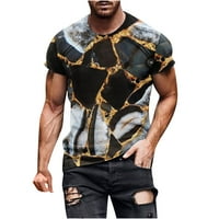 Muška grafička majica 3D mramorni otisak kratkih rukava Atletic Trčanje teretane Ležerne prilike Ležerne