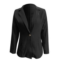 Gubotare Blazer za žene Blazers za žene odijelo jakne Dressy dugih rukava otvor otvorena jakna za prednju