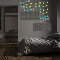 Svjetlosne naljepnice Plastične zvijezde zidne naljepnice zakrpa za patch dekor za spavaću sobu Nova