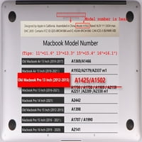 Kaishek Hard Case kompatibilan sa MacBook Pro modelom A & A1502, bez USB-C CD-ROM Red Series 0764
