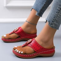 Wmkox8yii Ljetne udobne klinove papuče žene nose debelu donju casual sandale za plažu