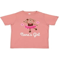 Inktastična Nana Girl Ballerina Monkey poklon Toddler Toddler Girl Majica