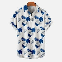 Njoeus Hawaiian majica za muškarce Ležerne prilike Ležerne prilike Ležerne prilike Havajska kožnica Havajska košulja ima džepove Kardigan majica gumba za majice za muškarce na razmaku za muškarce na klirensu