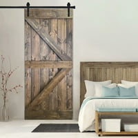 Vrata drveta sa drvenim kolima Akicon sa instalacijskim hardverskim kompletom - K serija Ipswich Pine