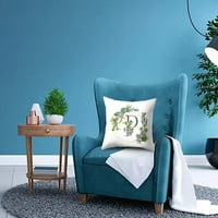 Sanbonepd bacanje jastuka navlake za zeleno sočno cvijeće Engleski abeceda Početna stranica mekog jastuka