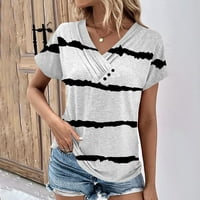 Buigttklop Nema granica Ženske vrhove Clearance Bluze za Dressy Casual Trendy Western V izrez T-majice
