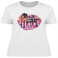 Ljetne vibracije plaže majica za plažu žene -Image by shutterstock, ženska 3x-velika