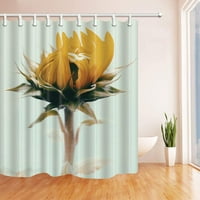 Prekrasan cvijet spreman za otvaranje fotografije poliesterske tkanine kupaonica za zavjese za tuš