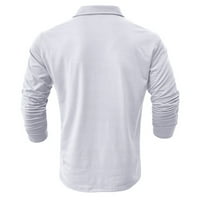 Simplmasygeni Muška čišćenje majica s dugim rukavima Ležerne pulover Top košulja Tanka ugradnja D LEAL