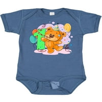 Inktastic 1. rođendan Teddy medvjed poklon baby dječak ili dječji bodysuit