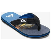 Quiksilver Boys 'Molokai Lawback Flip Flop Sandals Blue - AQBL100591-BYJ BLUE 6