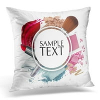 Ružičasta šminka prekrasna kozmetička promocija kruga smeđeg jastuka proizvoda Kućinski dekor kauč na