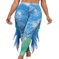 Haite Dame Yoga Hlače Elastične pantalone na struku High Squiste gamaše Žene dno Trčevi temminiji Jeggings