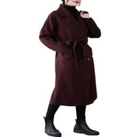 Kaputi s dugim rukavima kaputi s dugim rukavima od vunene kaputa za žene za žene otvorene prednje kardigan