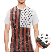 Muška američka američka zastava Casual pamučna košulja ljetna plaža Patriotska majica