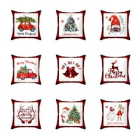 Cheers.us Božićni jastuk pokriva božićne jastuke s remenom Gnome Searhouse Dekorativni božićni jastuci