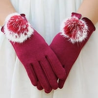 Ženske zimske rukavice za dodir za hladno vrijeme, Chenille topli kabel pletene elastične slanje termalnih