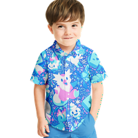 Ljetne havajske majice za muškarce i dječake Crtani Cut Ispis Šareni casual majica s kratkim rukavima