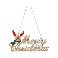 Guvpev Creative Božićni privjesak Božićni drveni obnaljki za obrtni vješalica za kućni restoran Savršena