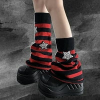 Žene Gornja nogu Y2K Harajuku Gothic nogave rukave Kawaii Baggy Stripe noge tople čarape Cosplay Streetwear