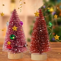 Mini božićno drvsko lažno sniježno božićno stablo Božićni paket Realističan mini stablo zamrznuti ukrasi
