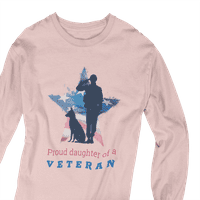 Kćerka Kimarana Veterana Majica Salutirajući vojnik i pas dugih rukava