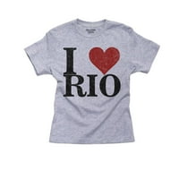 Love Rio - Veliko crveno srce - Brazil Olimpijske igre Djevojke pamučna mladost siva majica