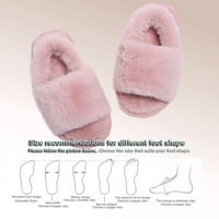 Ginisom Girls Fuzzy papuče Kids krznene papuče za otvorene nožne prste klizače za djevojke Fluffy kućni