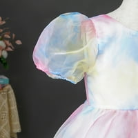 Bubble rukav luk mrežice šarene princeze haljine odjeća do 3Y