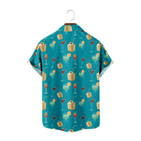 Muška havajska košulja za odmor tropske majice za tropske zabave s kratkim rukavima dolje na plažu za