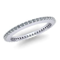 Prirodno .45ct okrugli rez sjajan dijamantski ženski godišnjica žena vjenčana vječna bend prstenasto