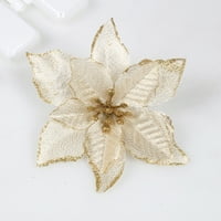 Farfi 5 10 umjetnog božićnog cvijeta sjaj DIY Vjenčani praznični dekor