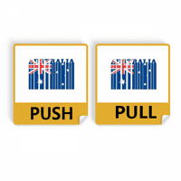 Tekst zastava Tekst Australija Push PULL Vrata Sign Vinil naljepnice