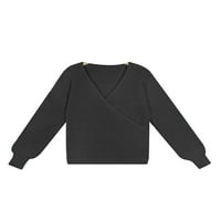 Bomotoo ženski labavi skakač vrhovi kabelski pletivački džemper chic cosy dugi rukav pulover crne s